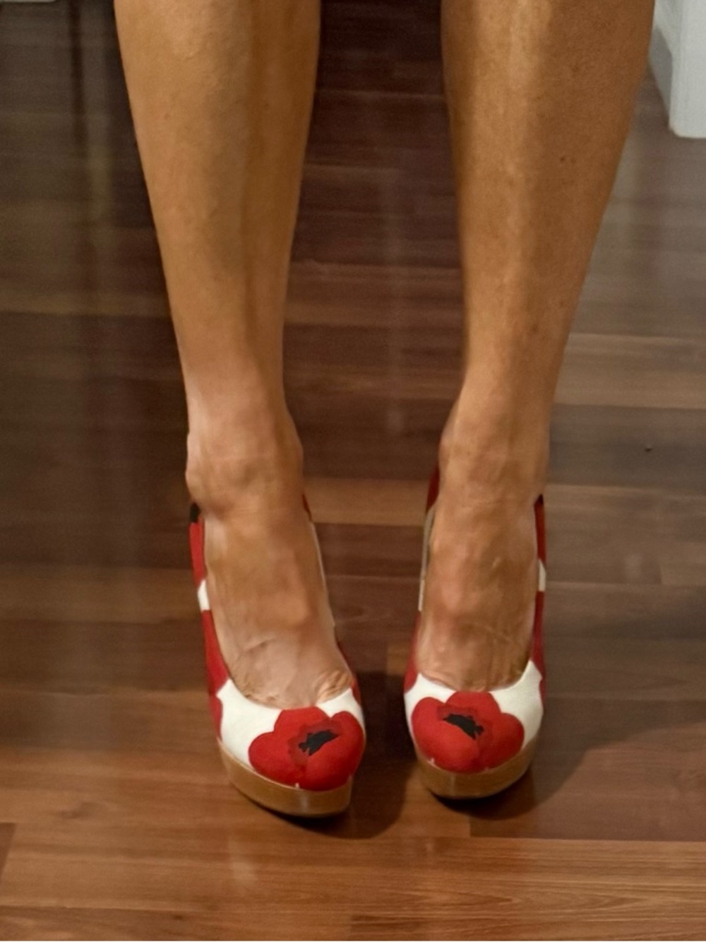 Yves Saint Laurent Canvas Floral Wedge
